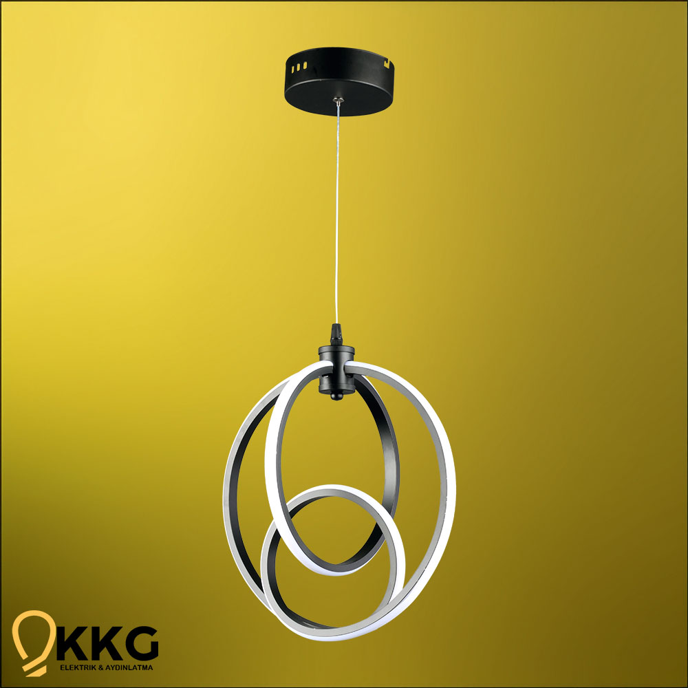 Küre Led Avize - Siyah