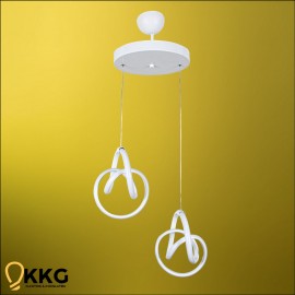 2'li Dünya Led Avize - Beyaz