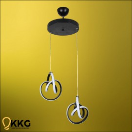 2'li Dünya Led Avize - Siyah