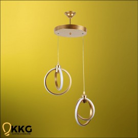 2'li Küre Led Avize - Altın Sarısı