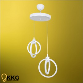 2'li Küre Led Avize - Beyaz