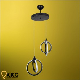 2'li Küre Led Avize - Siyah