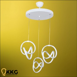 3'lü Dünya Led Avize - Beyaz