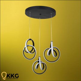 3'lü Dünya Led Avize - Siyah