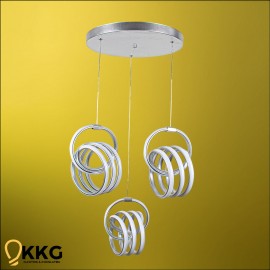 3'lü İmza Led Avize - Gümüş