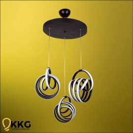 3'lü İmza Led Avize - Siyah