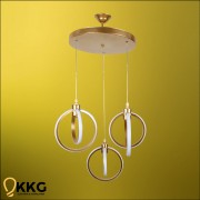 3'lü Küre Led Avize - Altın Sarısı