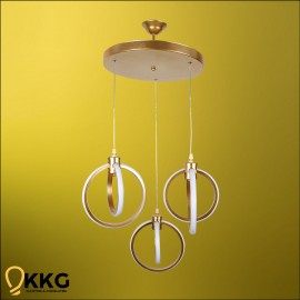 3'lü Küre Led Avize - Altın Sarısı