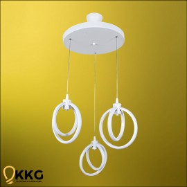 3'lü Küre Led Avize - Beyaz