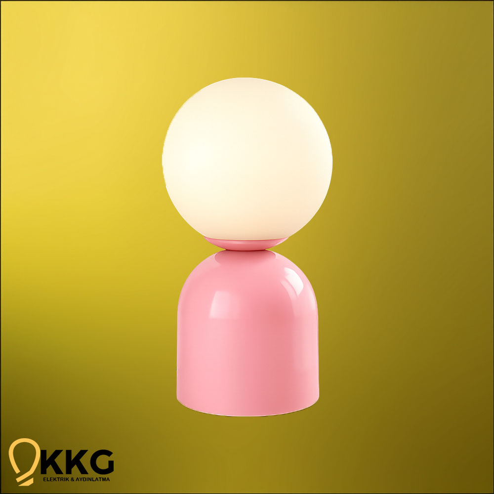 Top Masa Lambası - Pembe